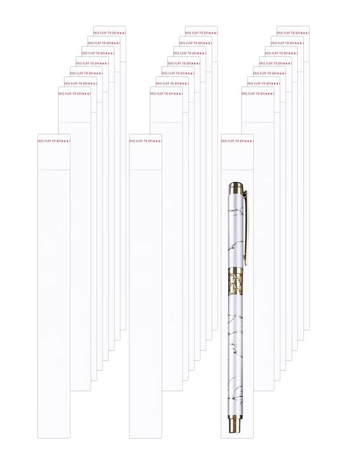 BornFeel Clear Cellophane Bags 1'' x 6'' Self Sealing Plastic Bags 200pcs Long Adhesive Cello Bags 1mil for Candy Gifts Favors Pen Jewelery Samples Beads - Image 1